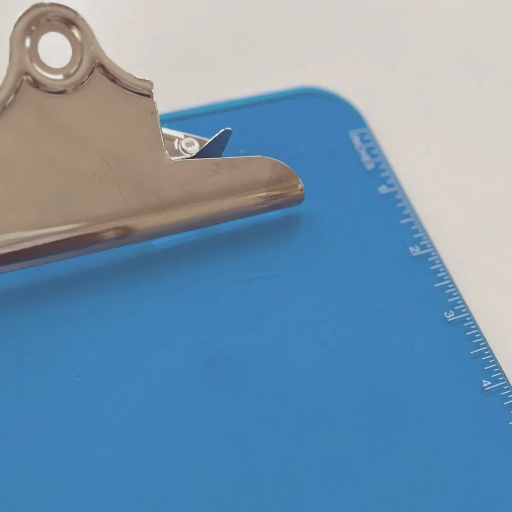 Sparco Blue Plastic Clipboards, 9 x 12-1/2